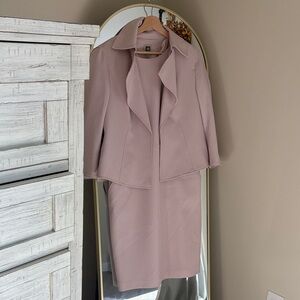 Anne Klein Women's Blazer and Dress Set in Soft Pink